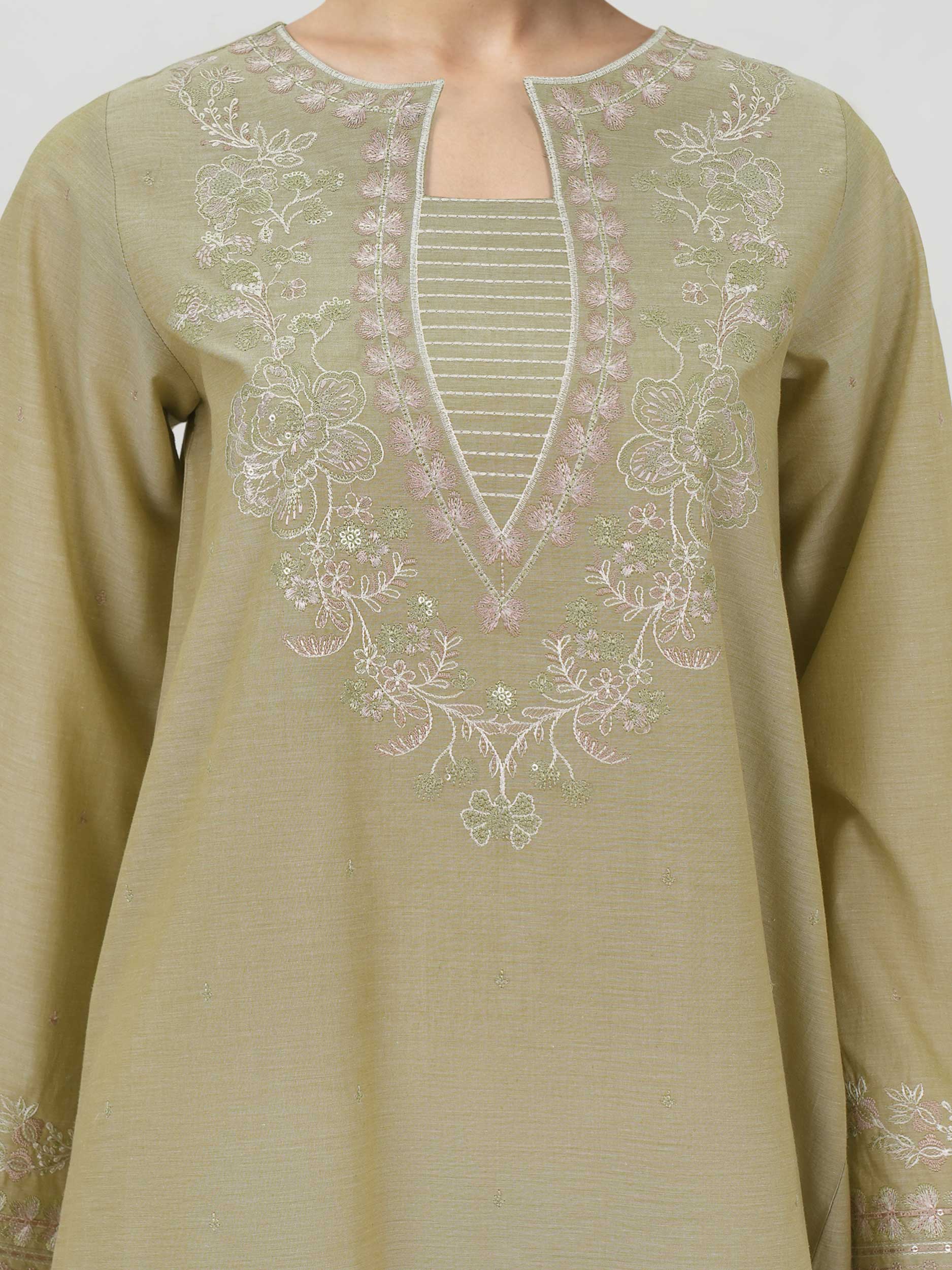 3 Piece Lawn Suit-  Embroidered (Unstitched) - Image 4