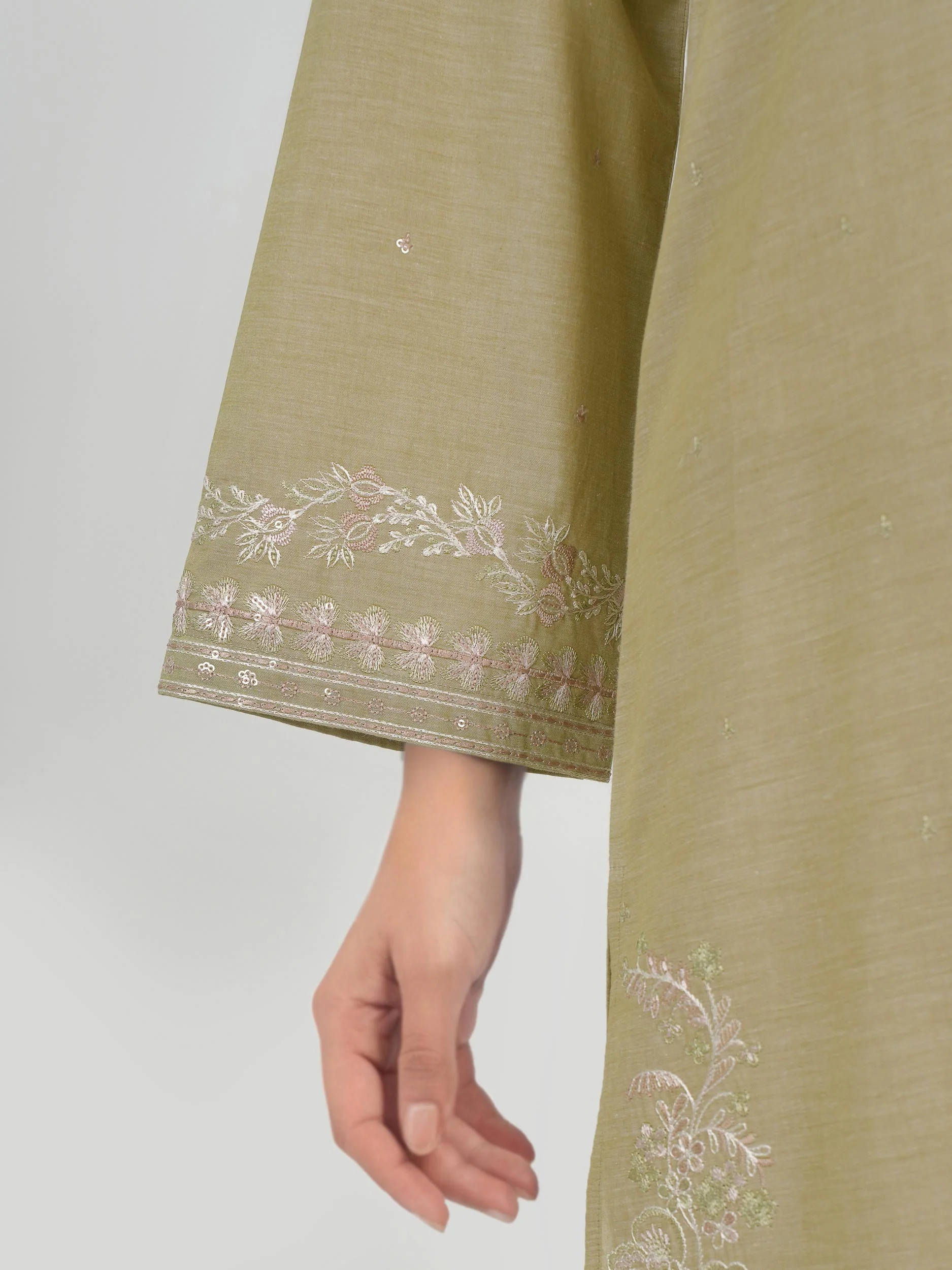 3 Piece Lawn Suit-  Embroidered (Unstitched) - Image 5