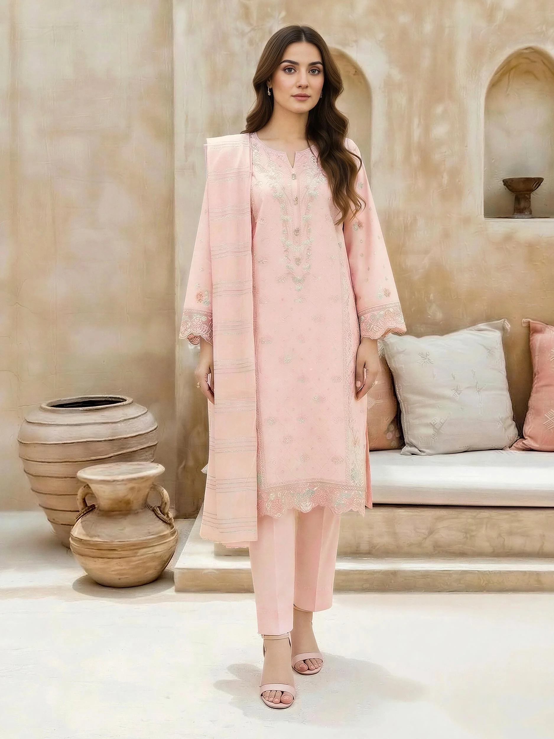 3 Piece Lawn Suit-Embroidered (Unstitched) - Image 2