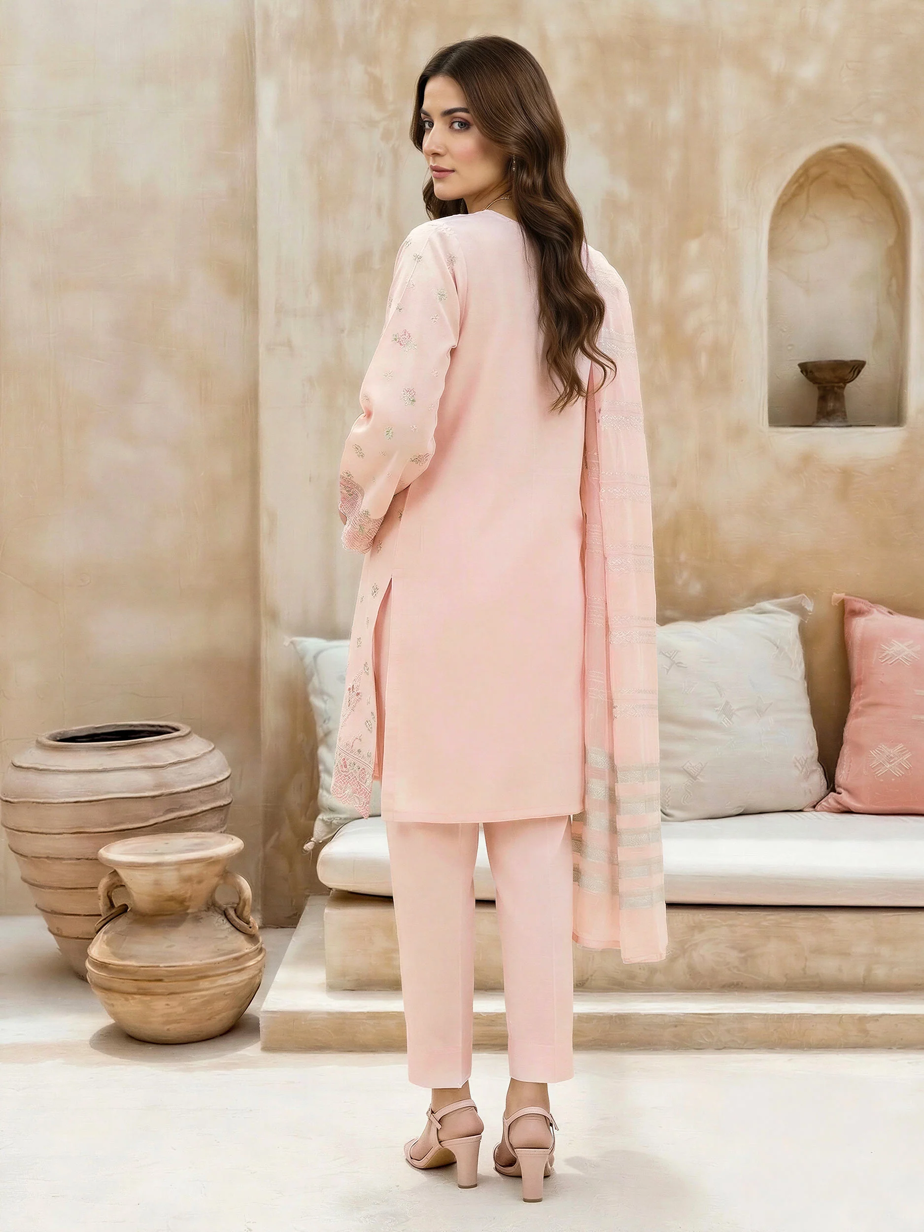 3 Piece Lawn Suit-Embroidered (Unstitched) - Image 3