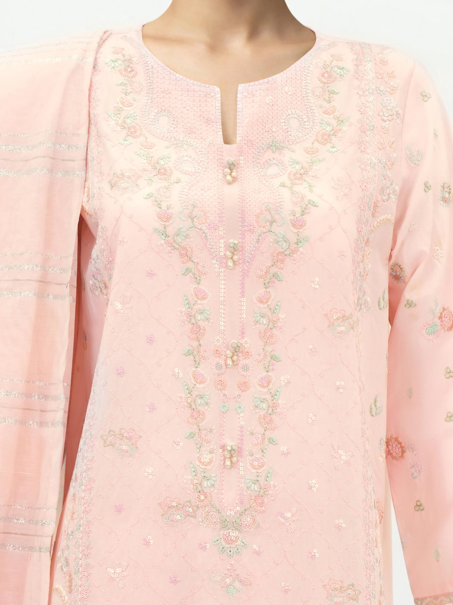 3 Piece Lawn Suit-Embroidered (Unstitched) - Image 4