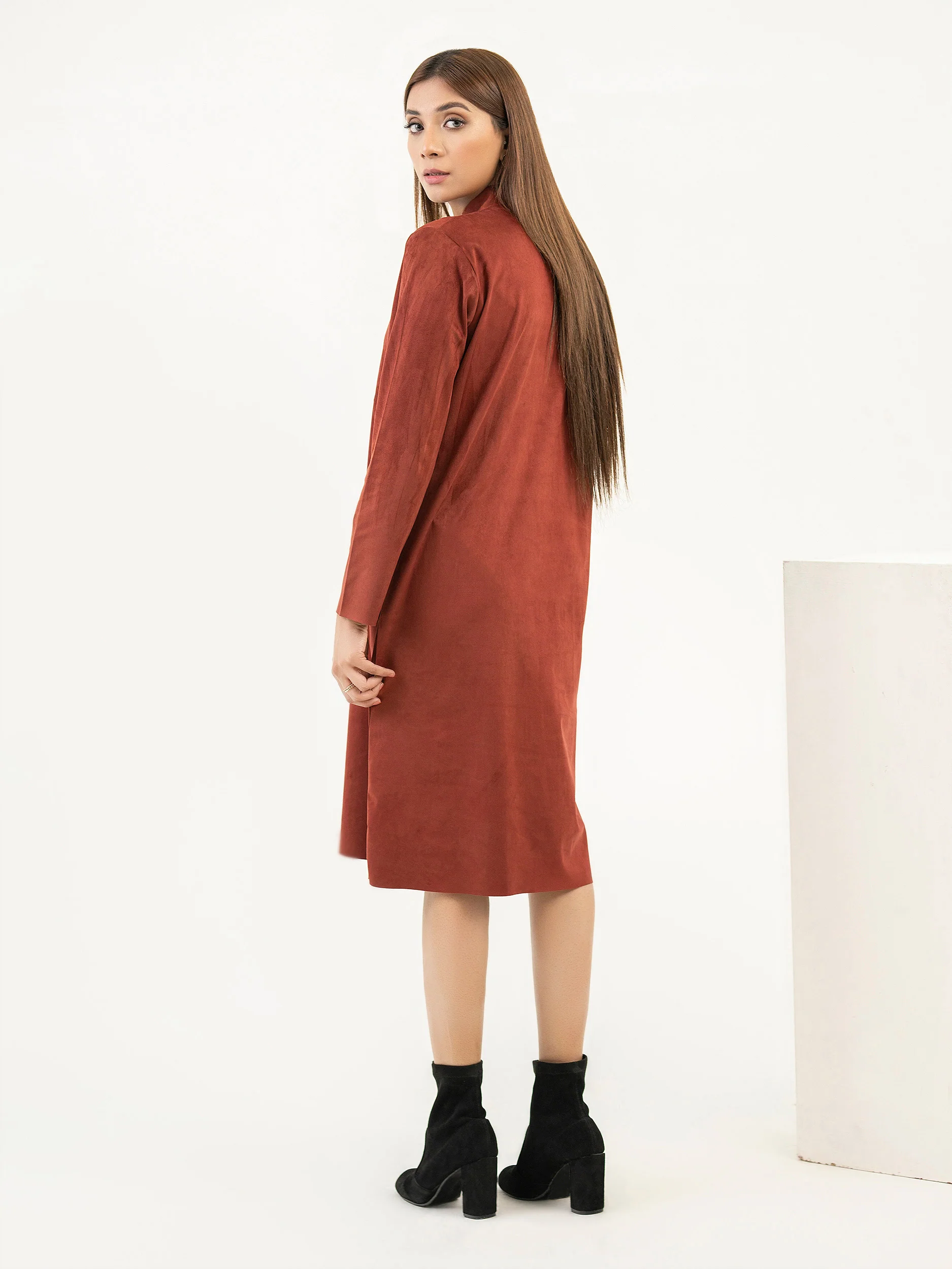 Dyed Suede Dress - Image 4