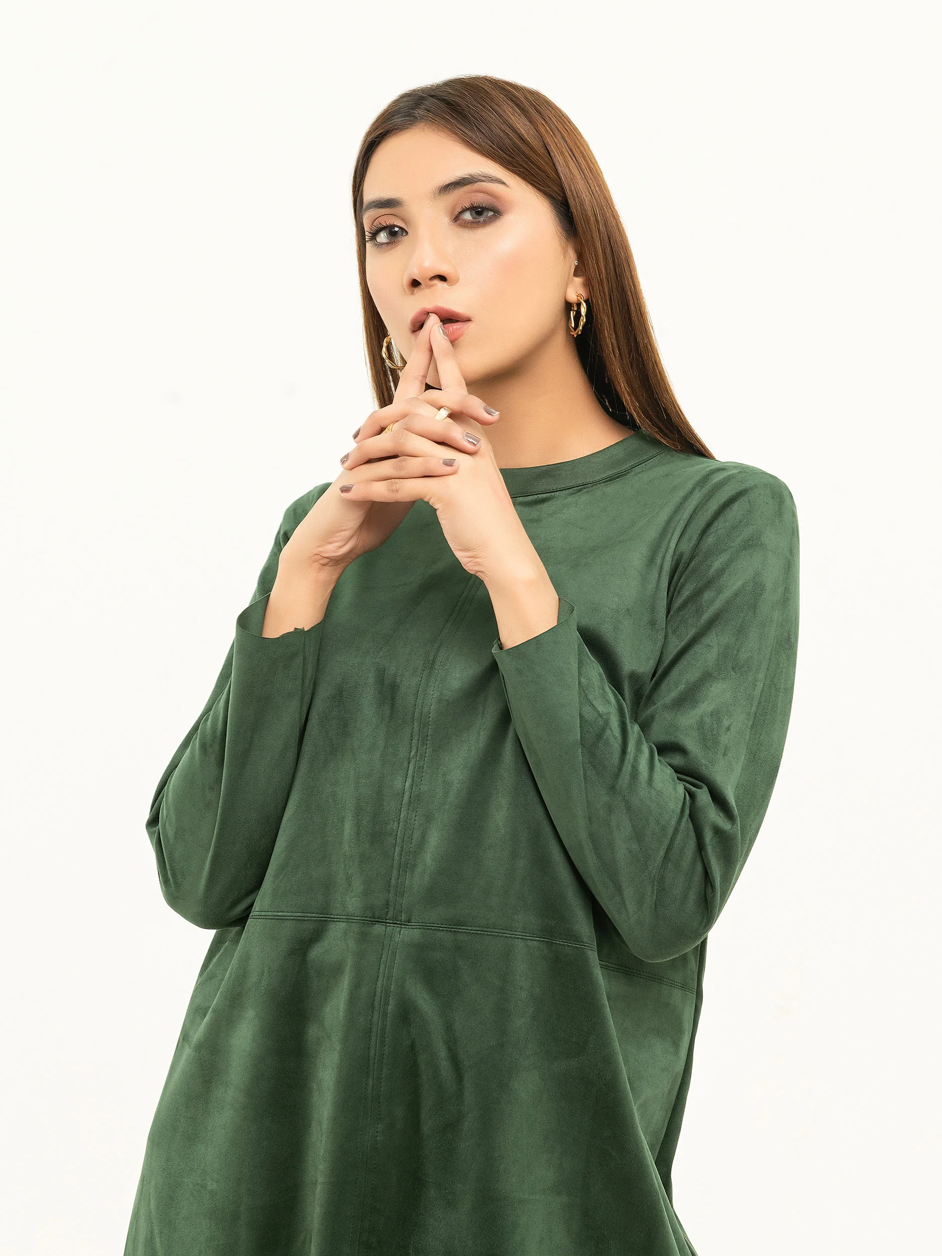Suede Short Dress - Image 2