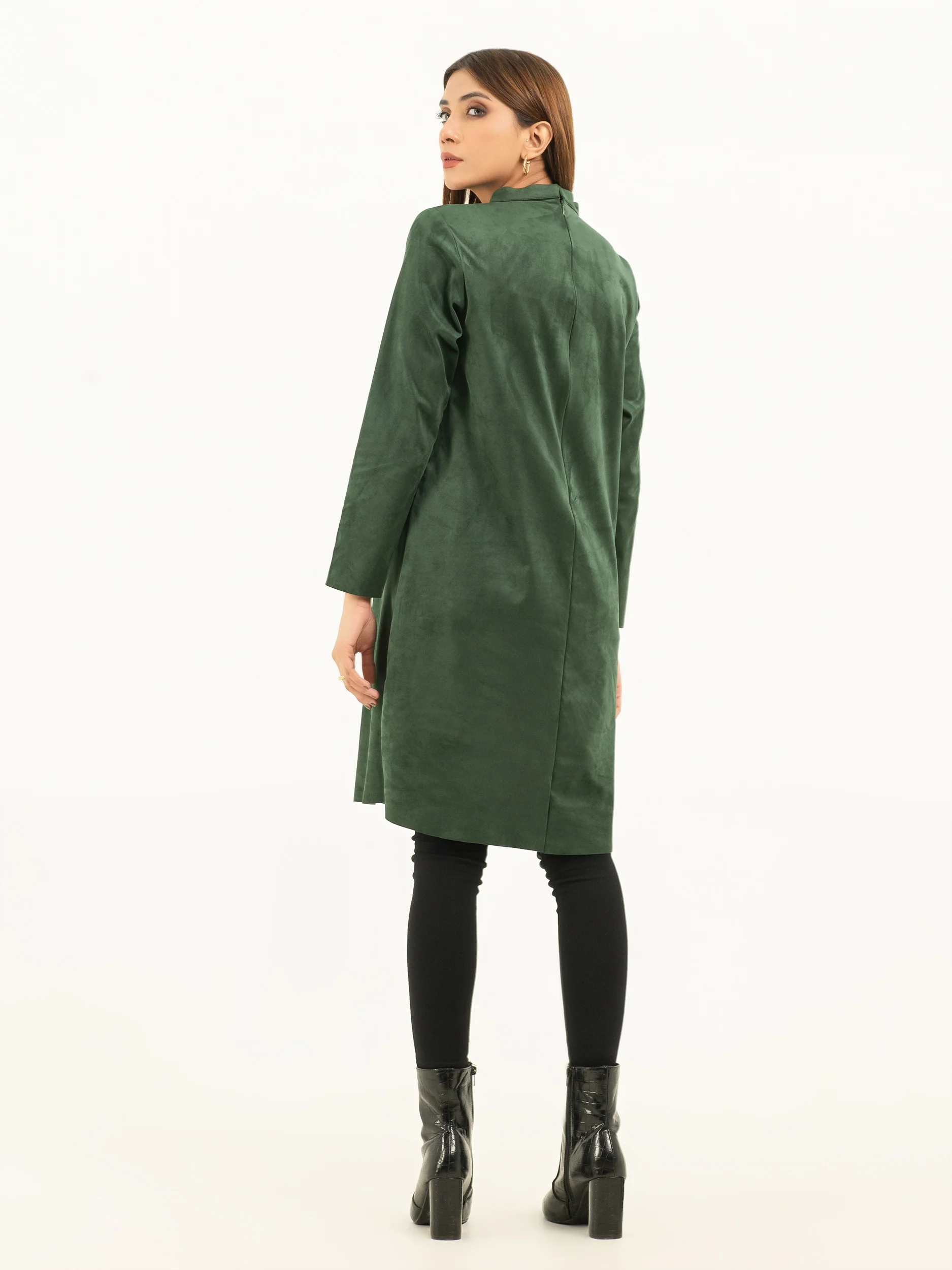 Suede Short Dress - Image 4