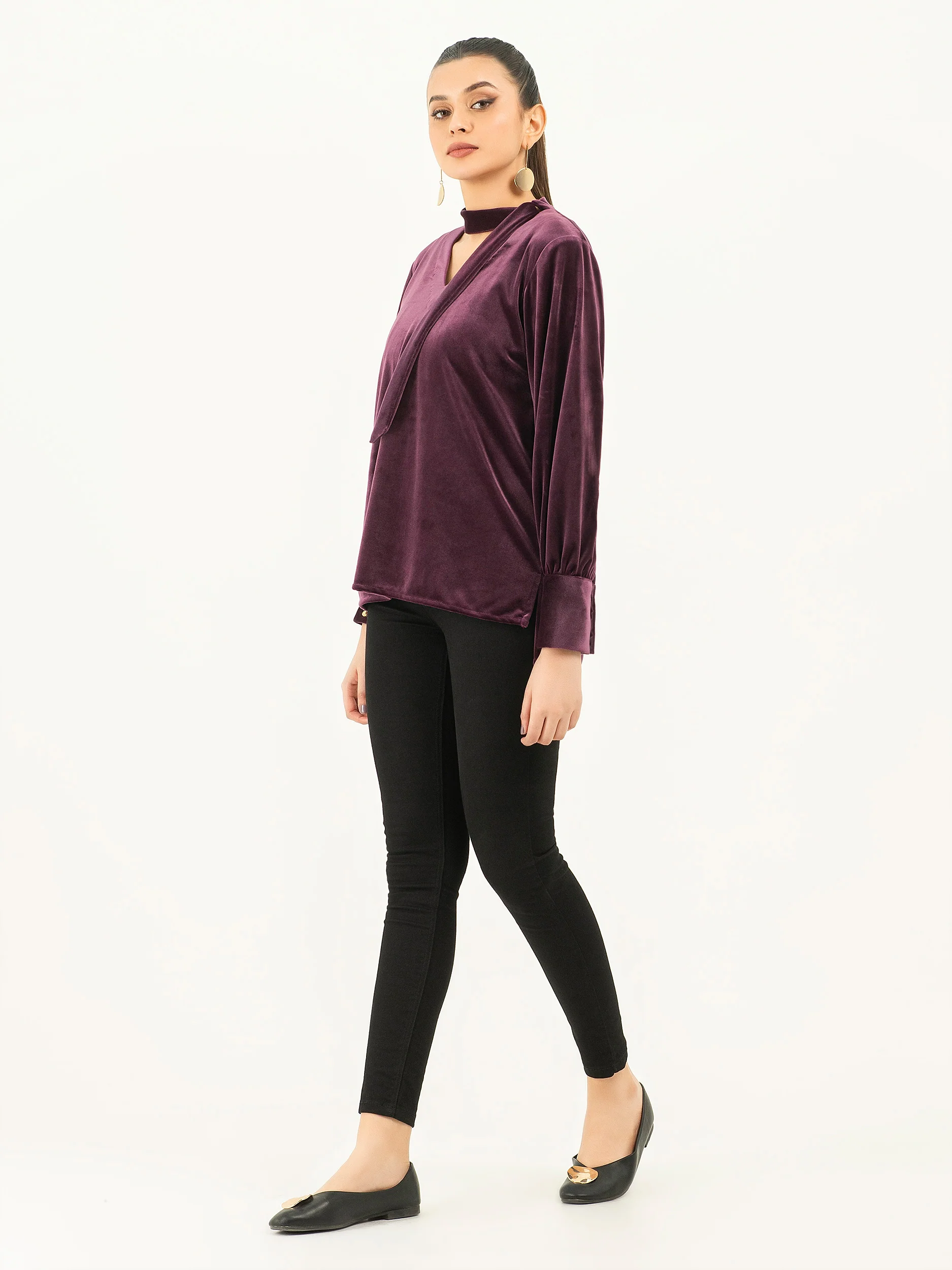 Solid Velvet Top - Image 3