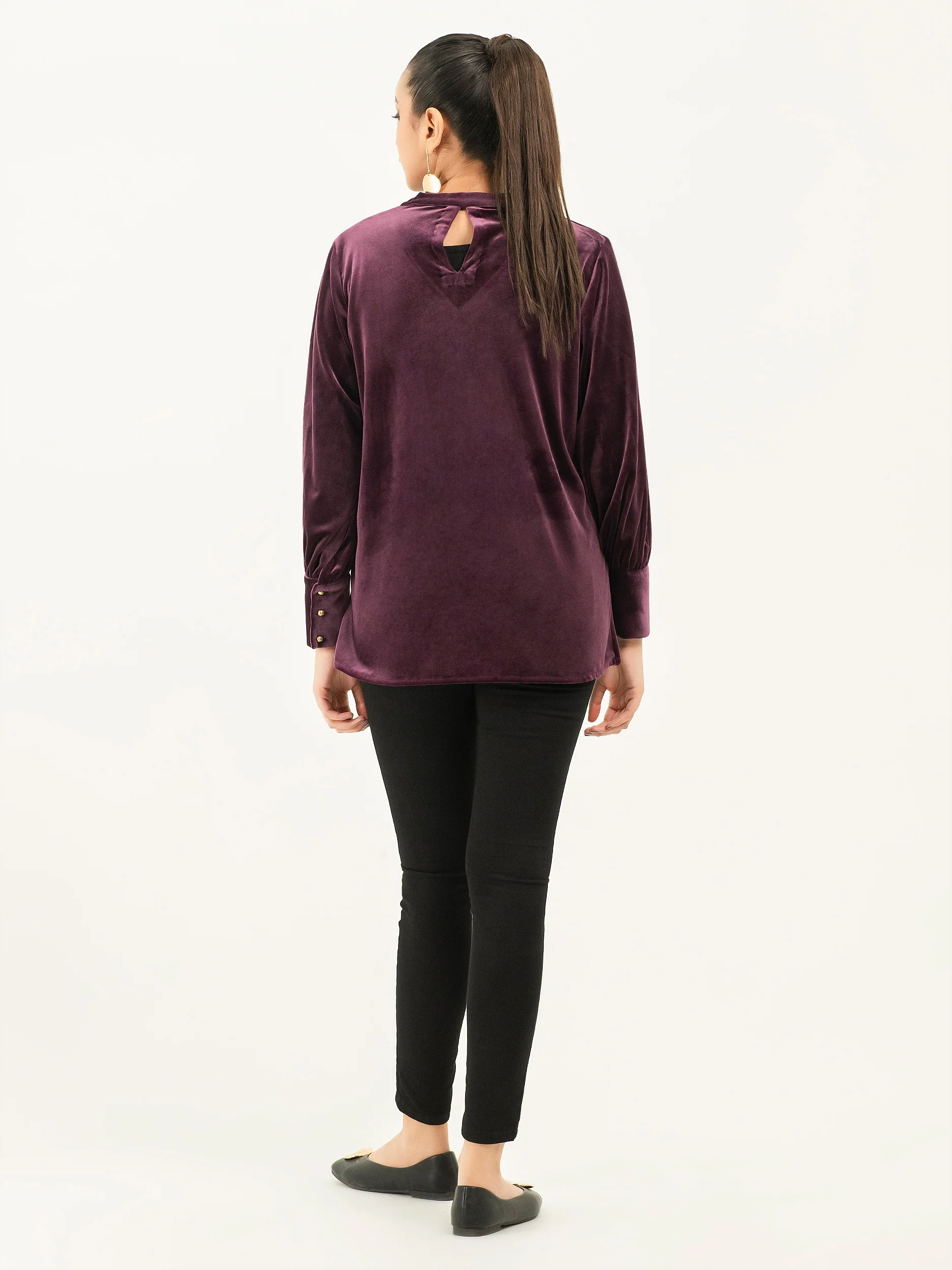 Solid Velvet Top - Image 4