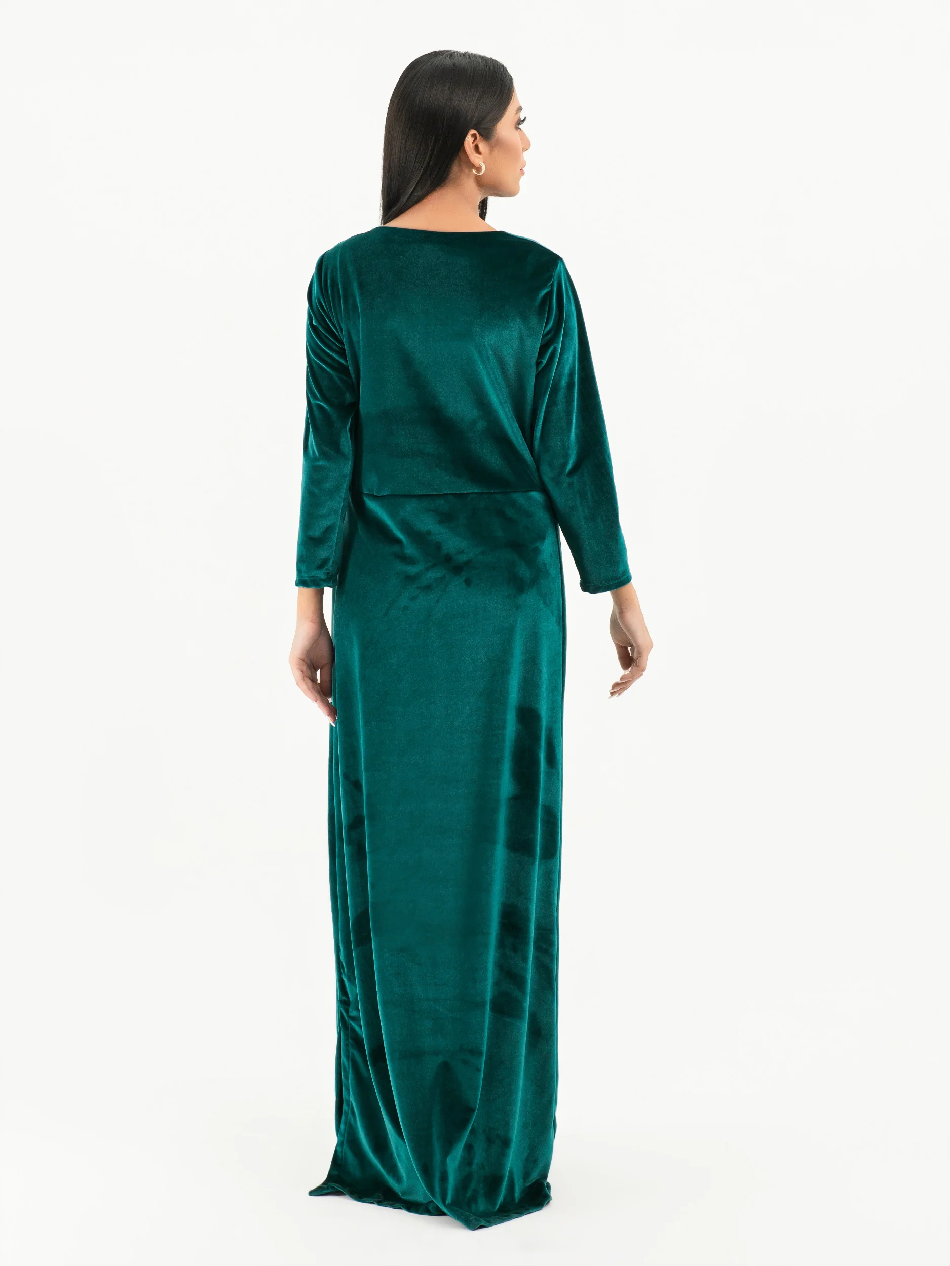 Solid Velvet Dress - Image 5