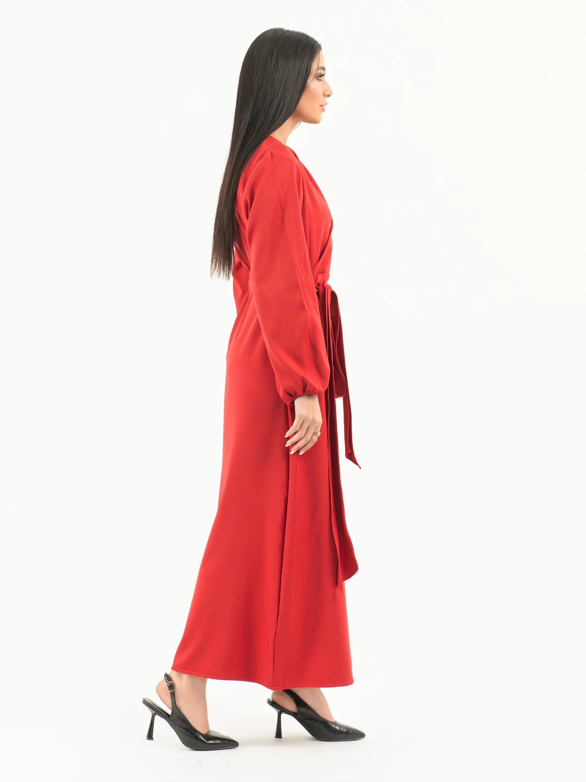Belted Viscose Dress - Image 4