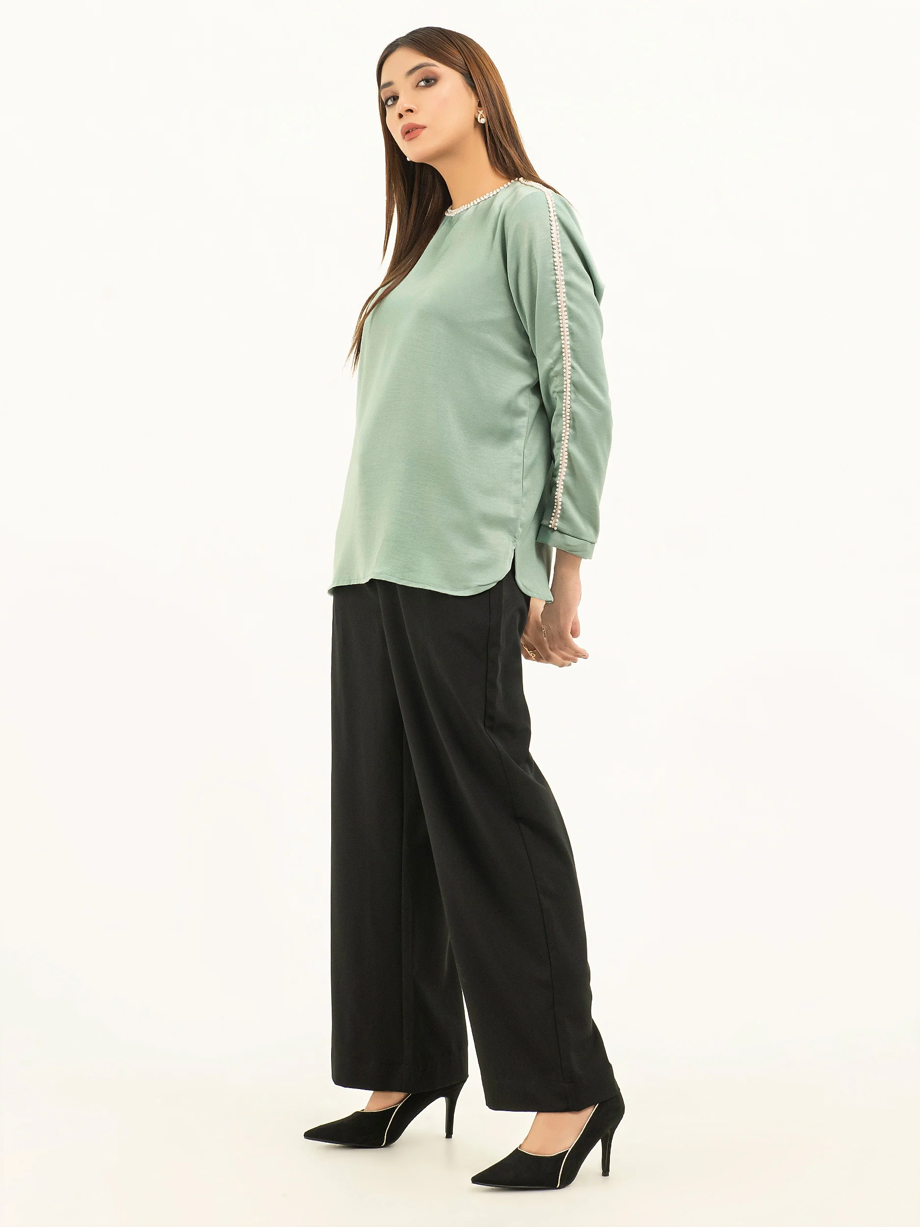 Embellished Viscose Top - Image 3