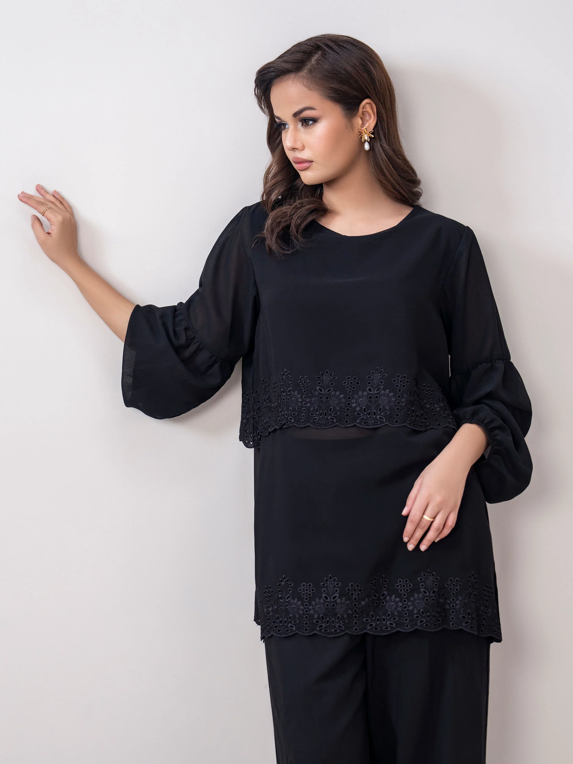Chiffon Top- Embroidered - Image 6