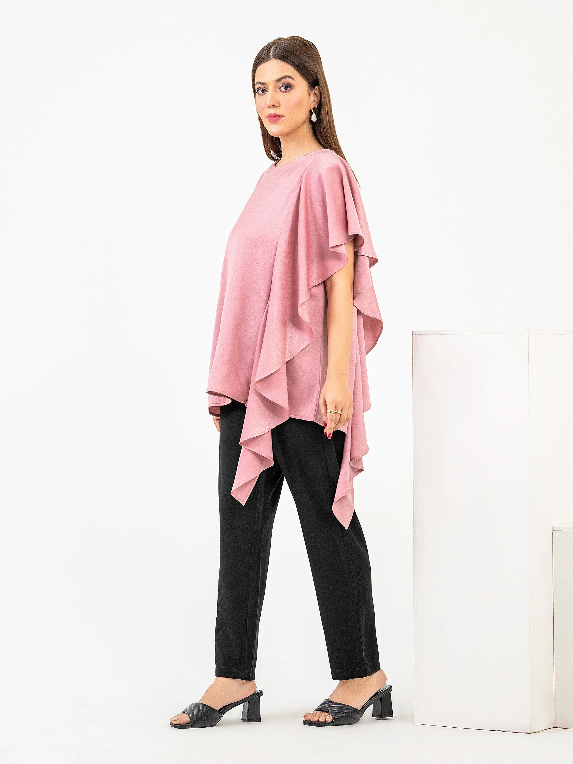 Viscose Ruffle Top-Dyed - Image 4