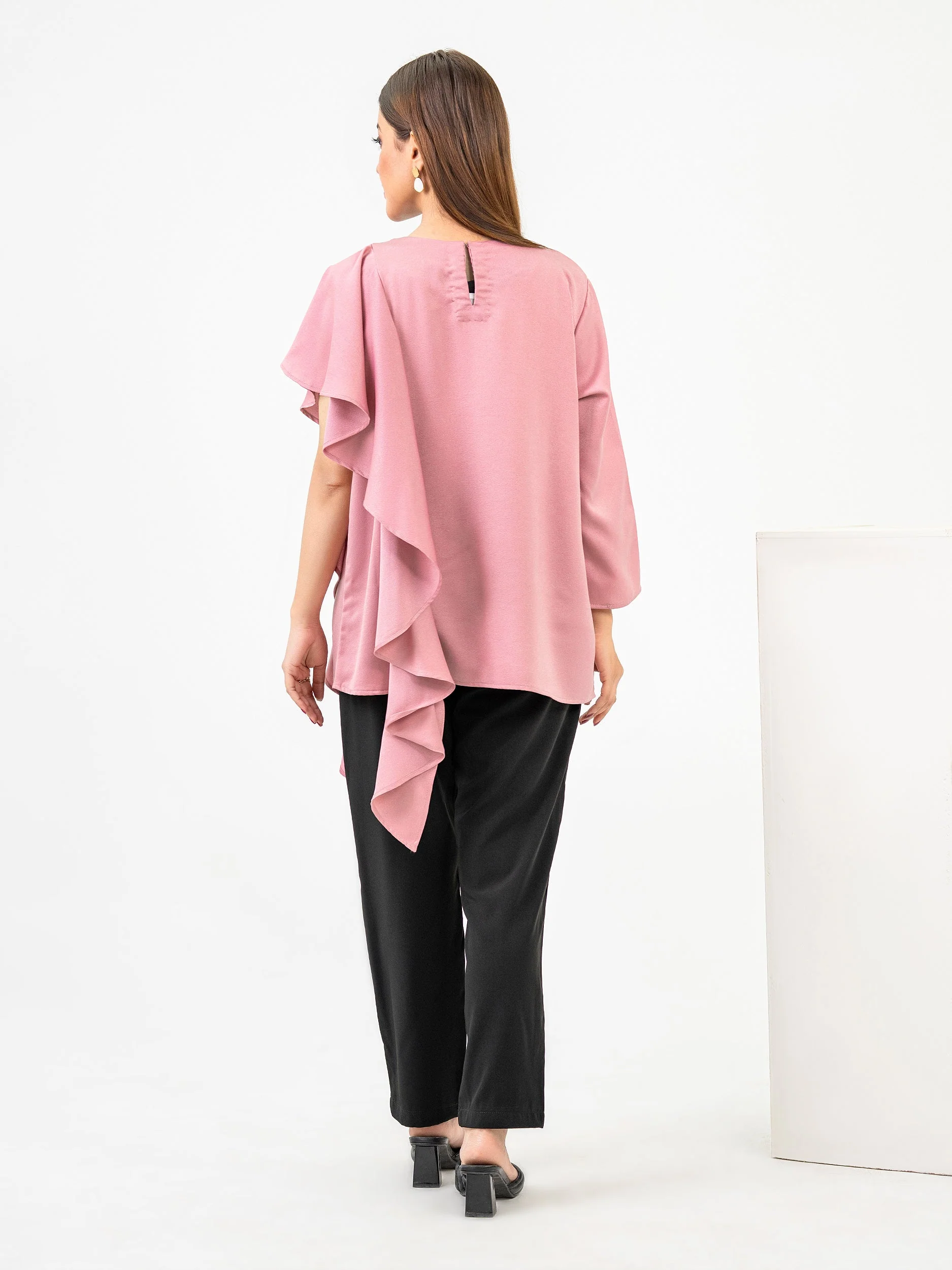 Viscose Ruffle Top-Dyed - Image 5