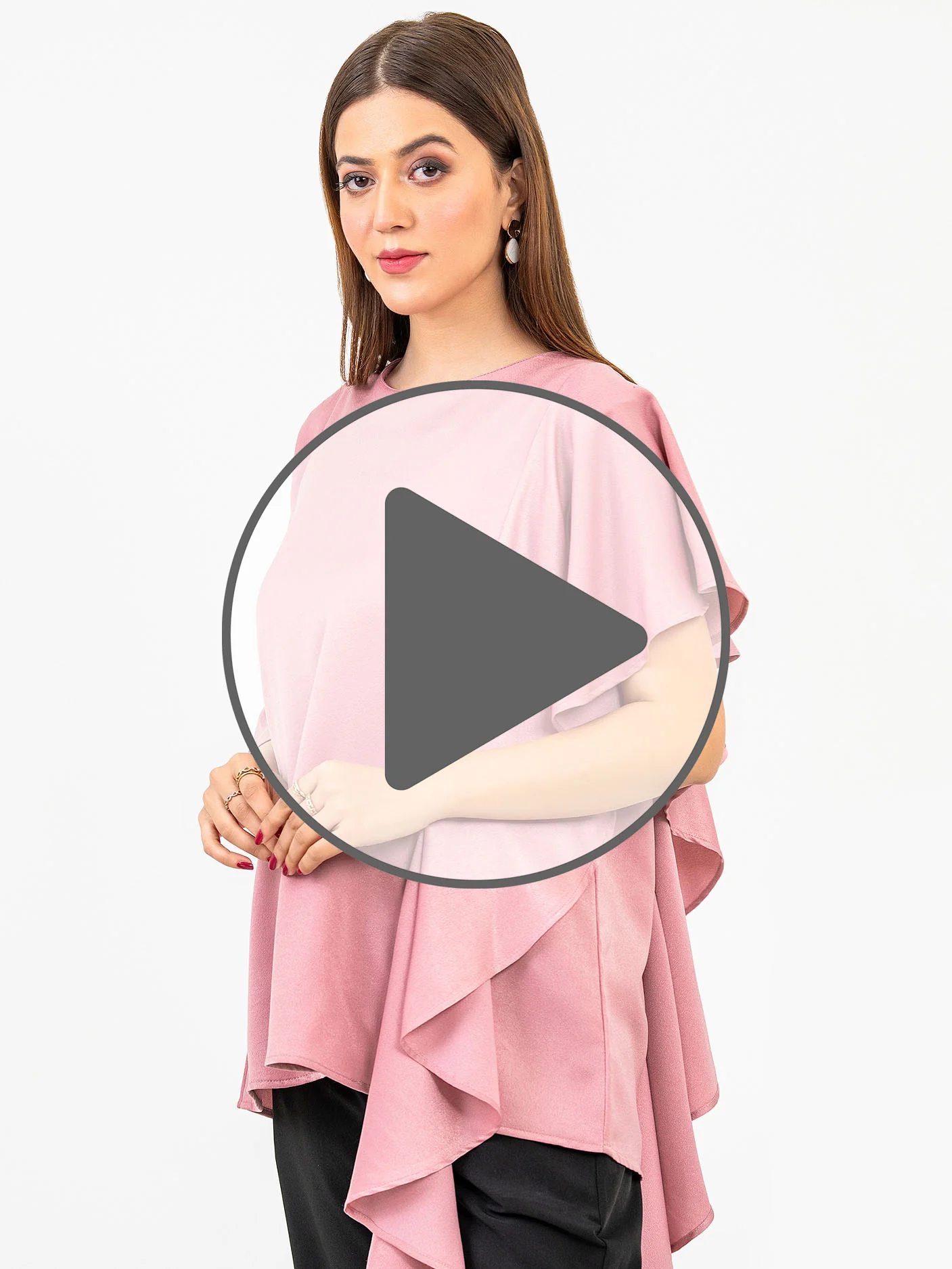 Viscose Ruffle Top-Dyed - Image 8