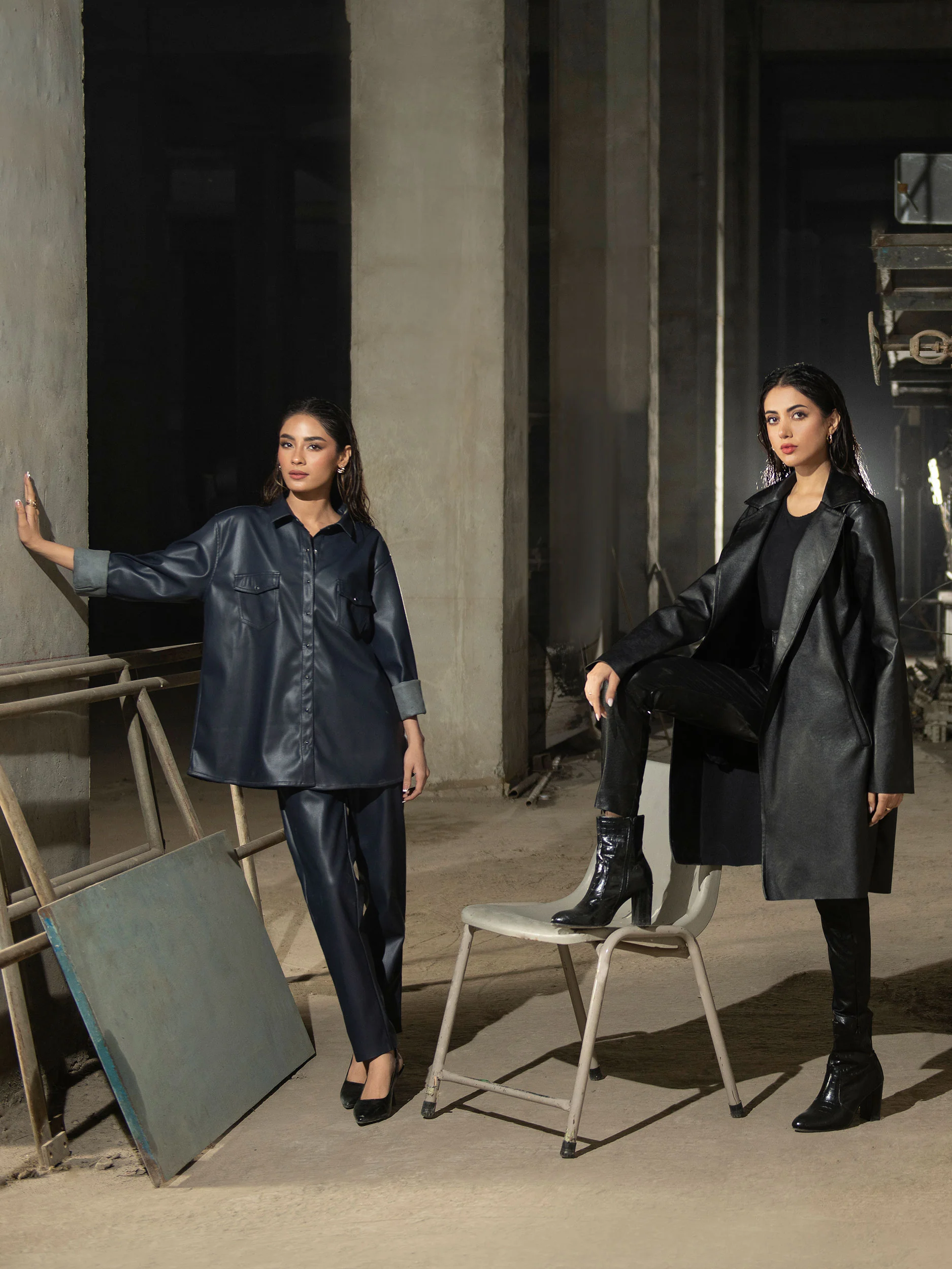 Buttoned Leather Shacket - Image 6