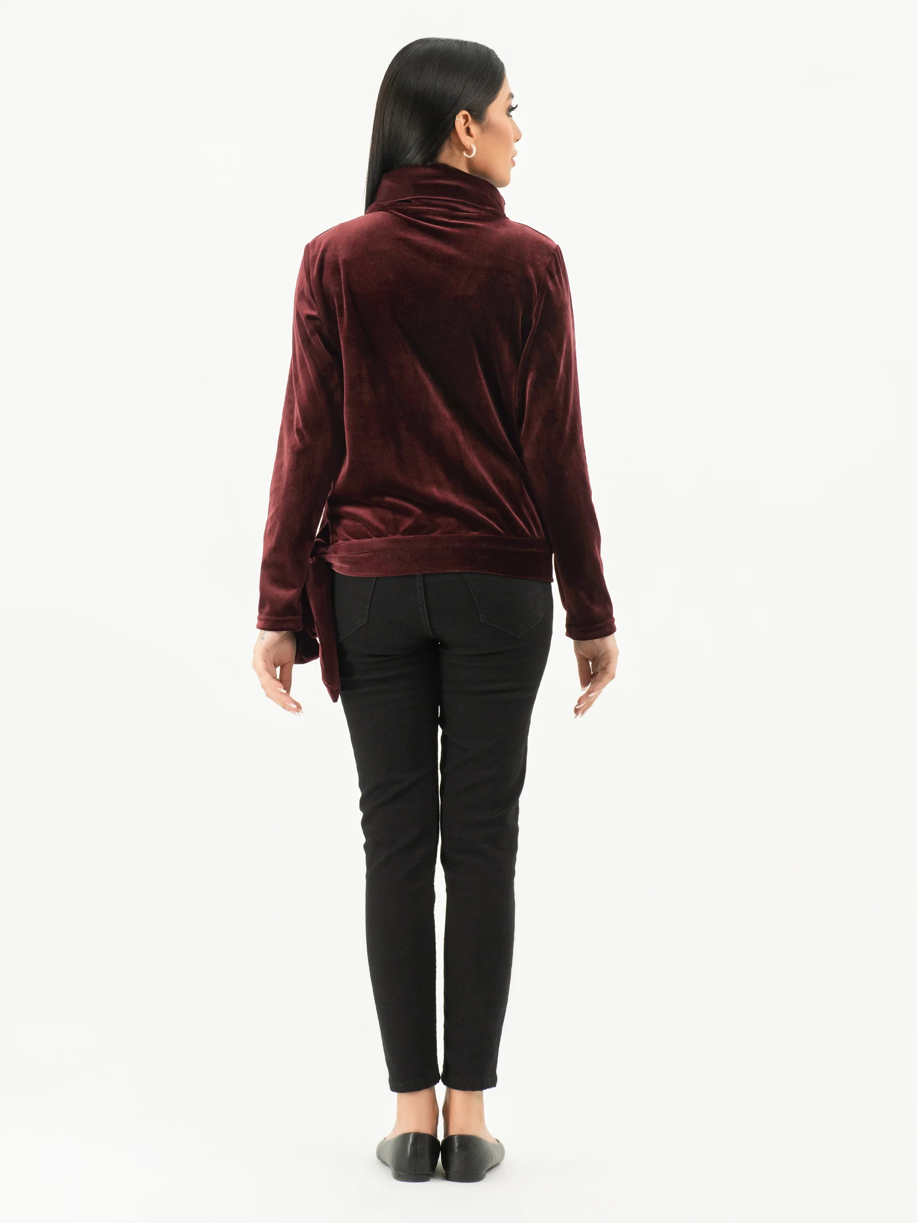 Turtle Neck Velvet Top - Image 5