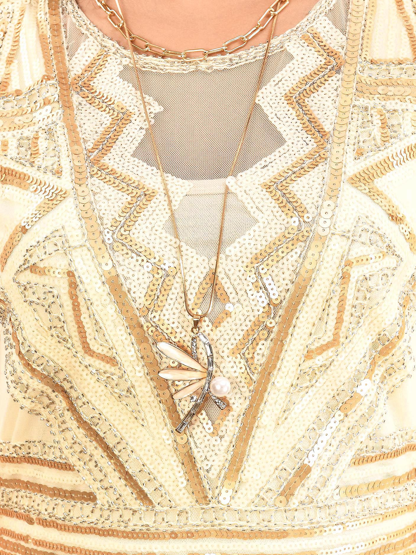 Sequined Net Dress - Image 7