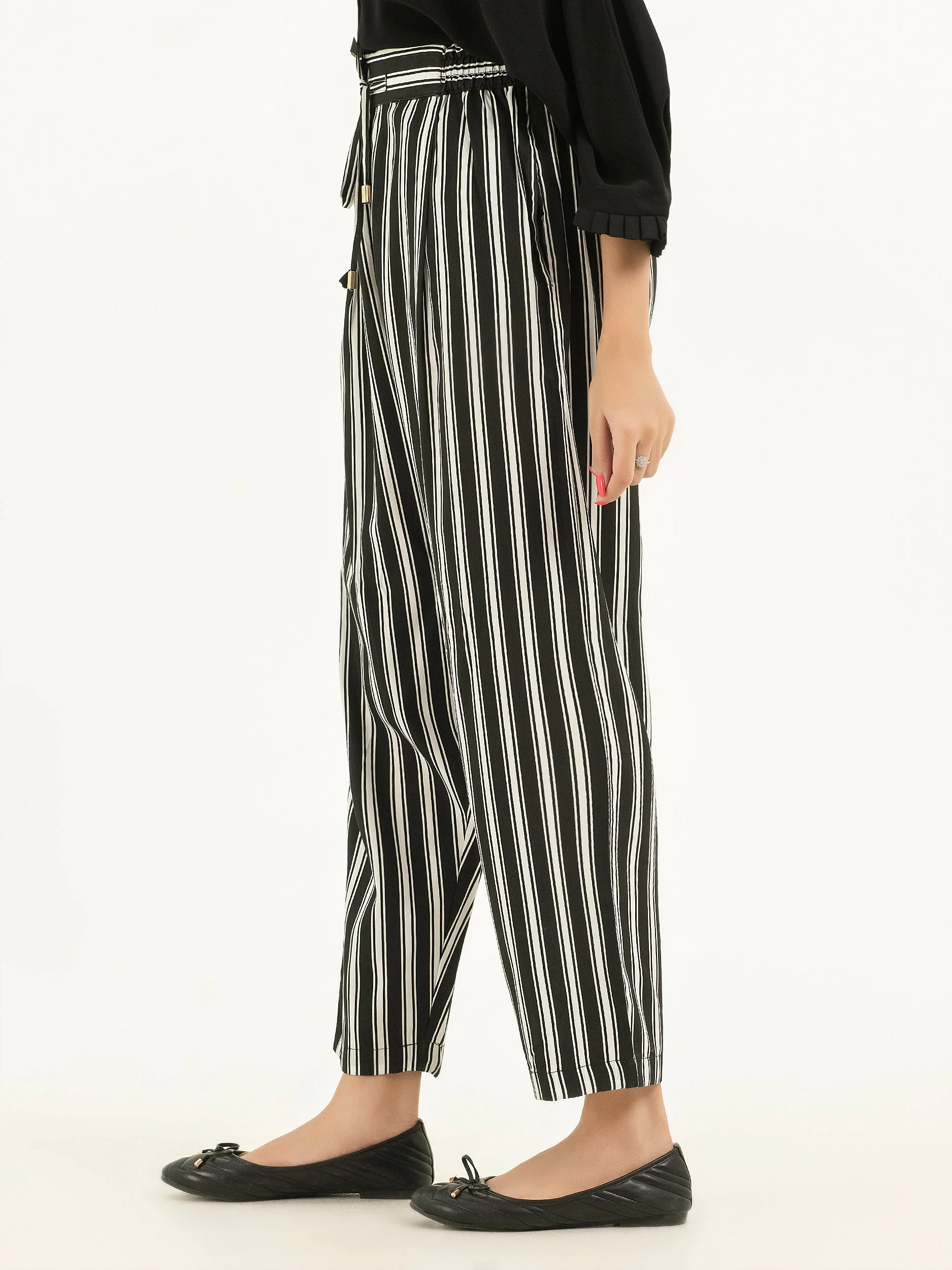 Printed Linen Pants - Image 3