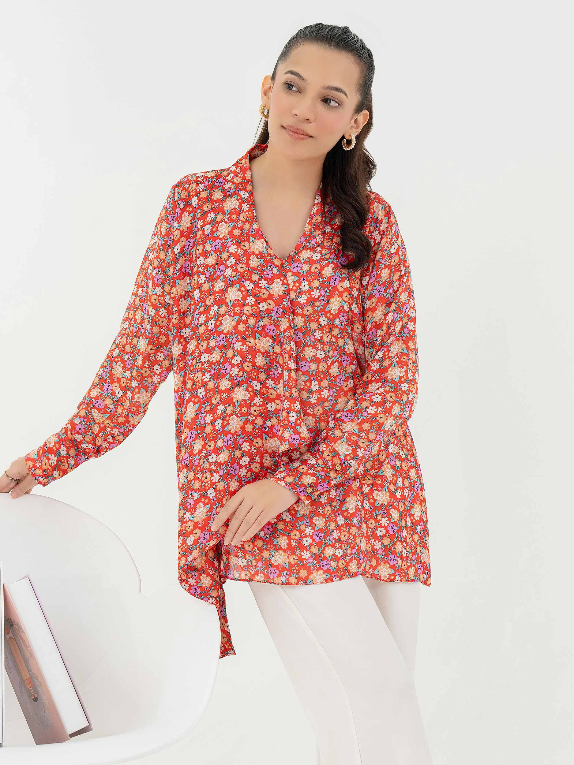 Printed Silk Top - Image 2