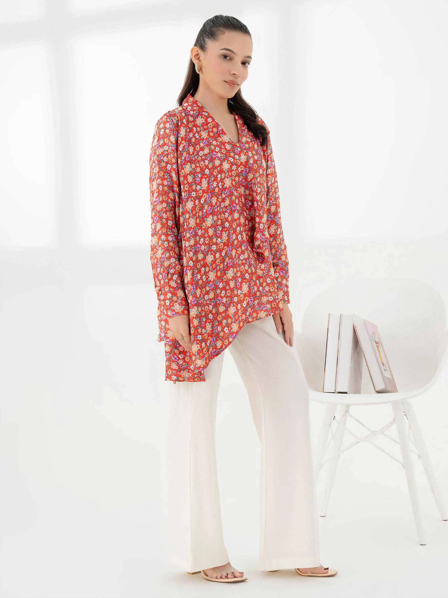 Printed Silk Top - Image 3
