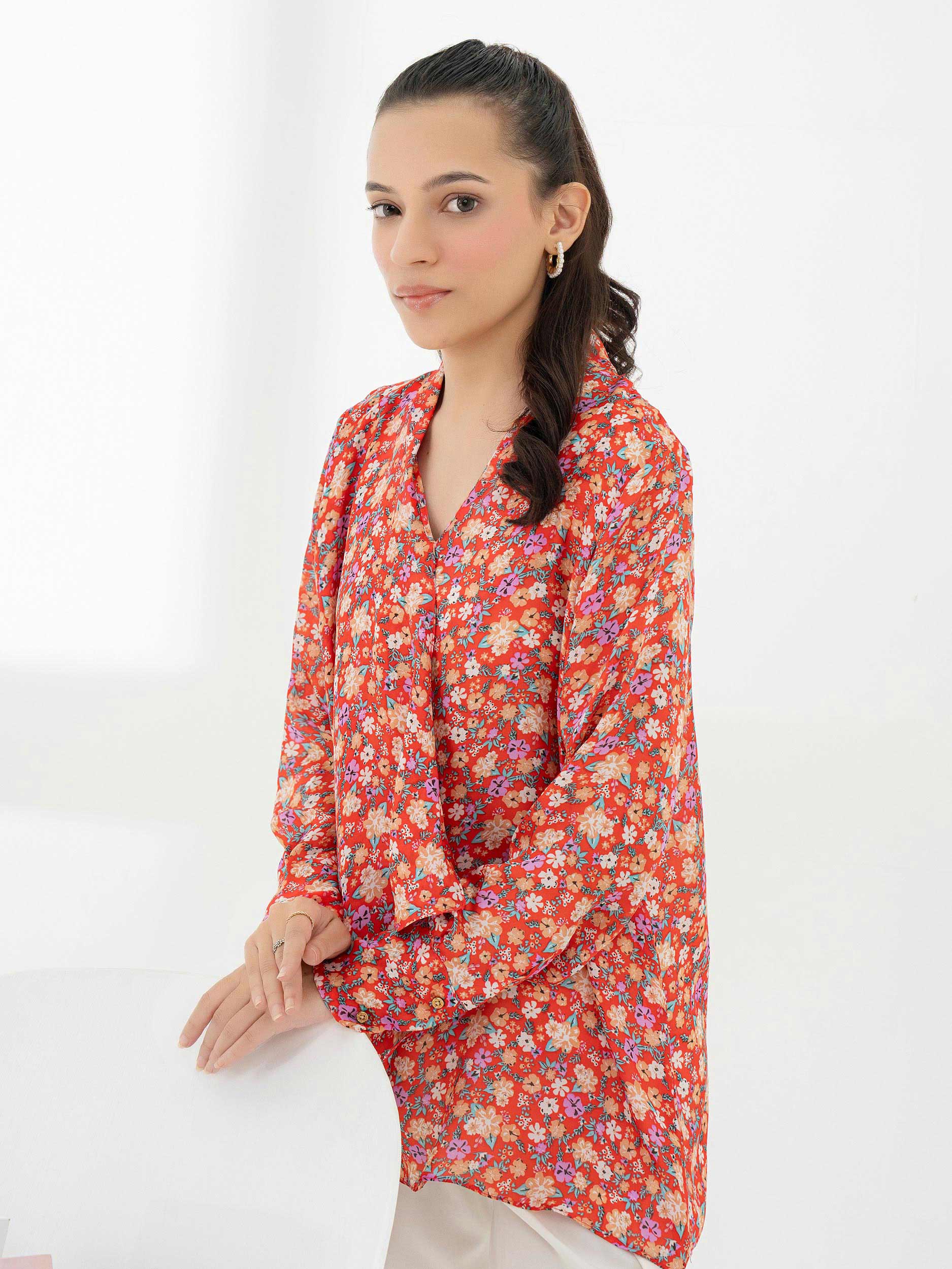 Printed Silk Top - Image 4