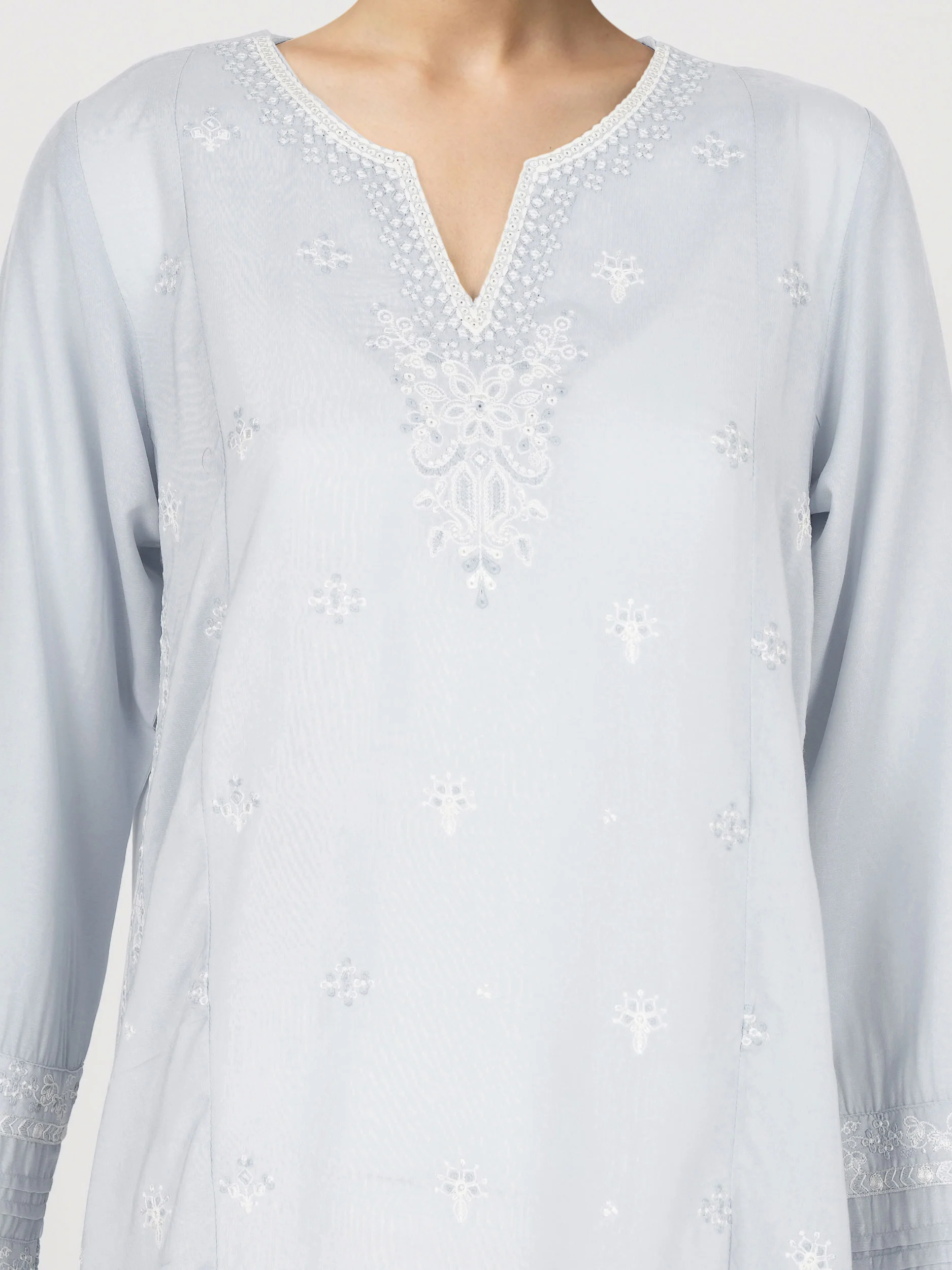 Silk Kurti- Embroidered (Pret) - Image 3