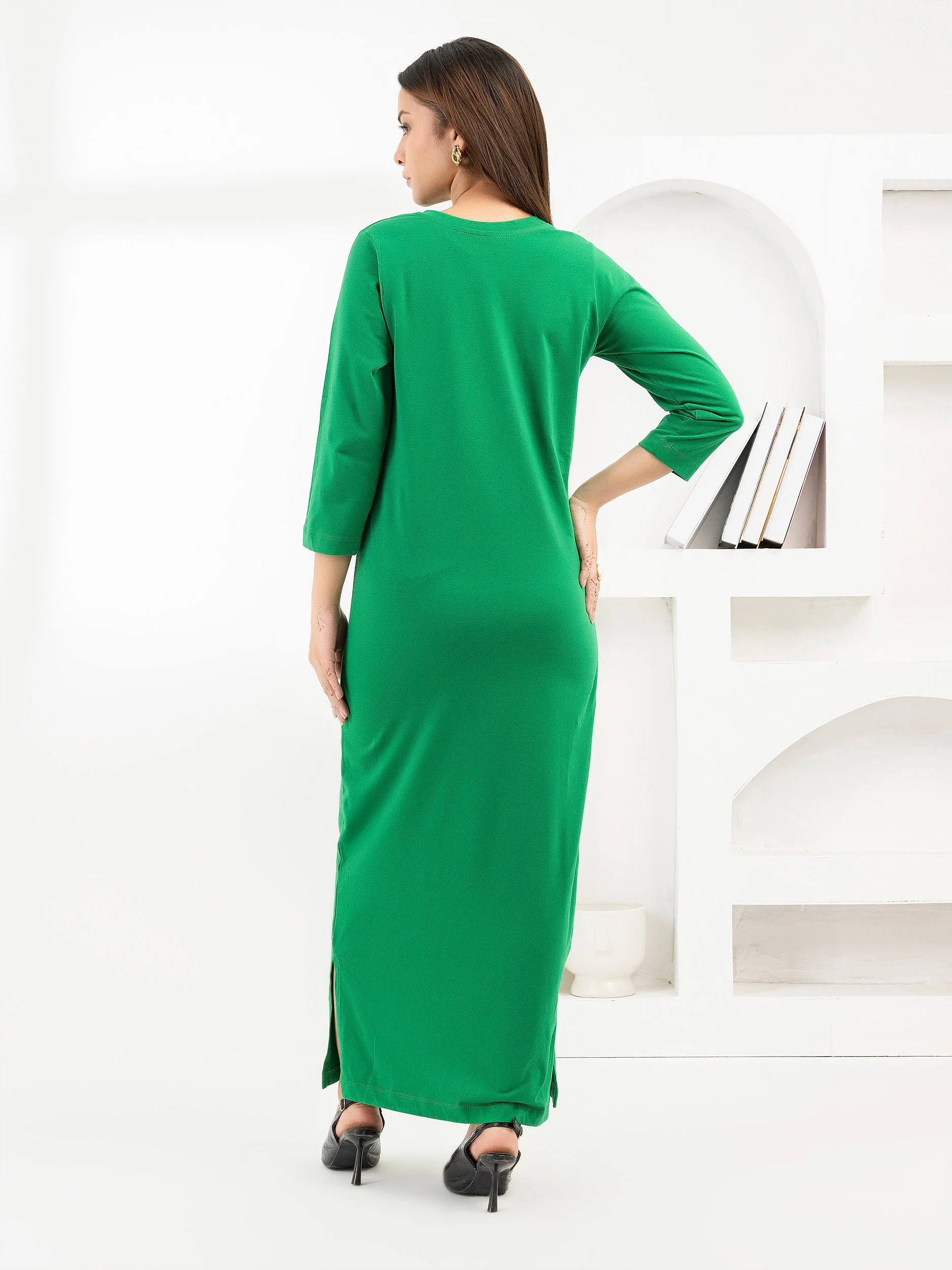 Dyed Jersey Dress - Image 4