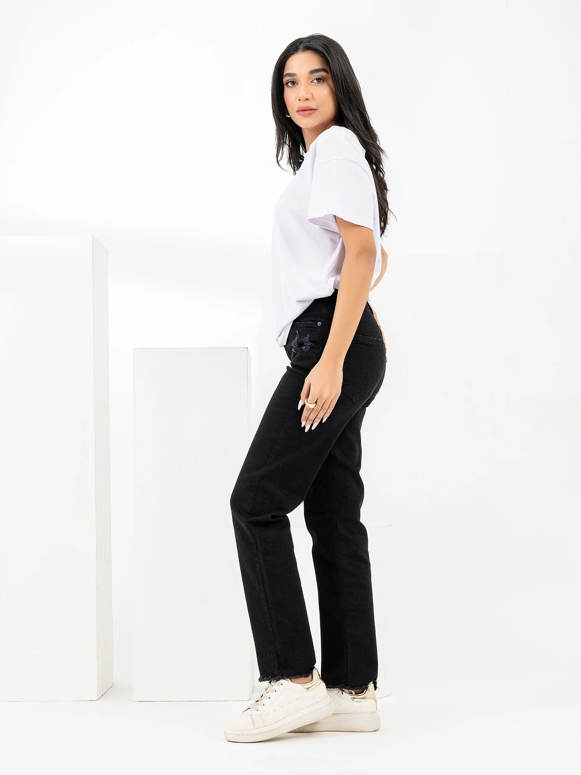 Ripped Straight Jeans - Image 3