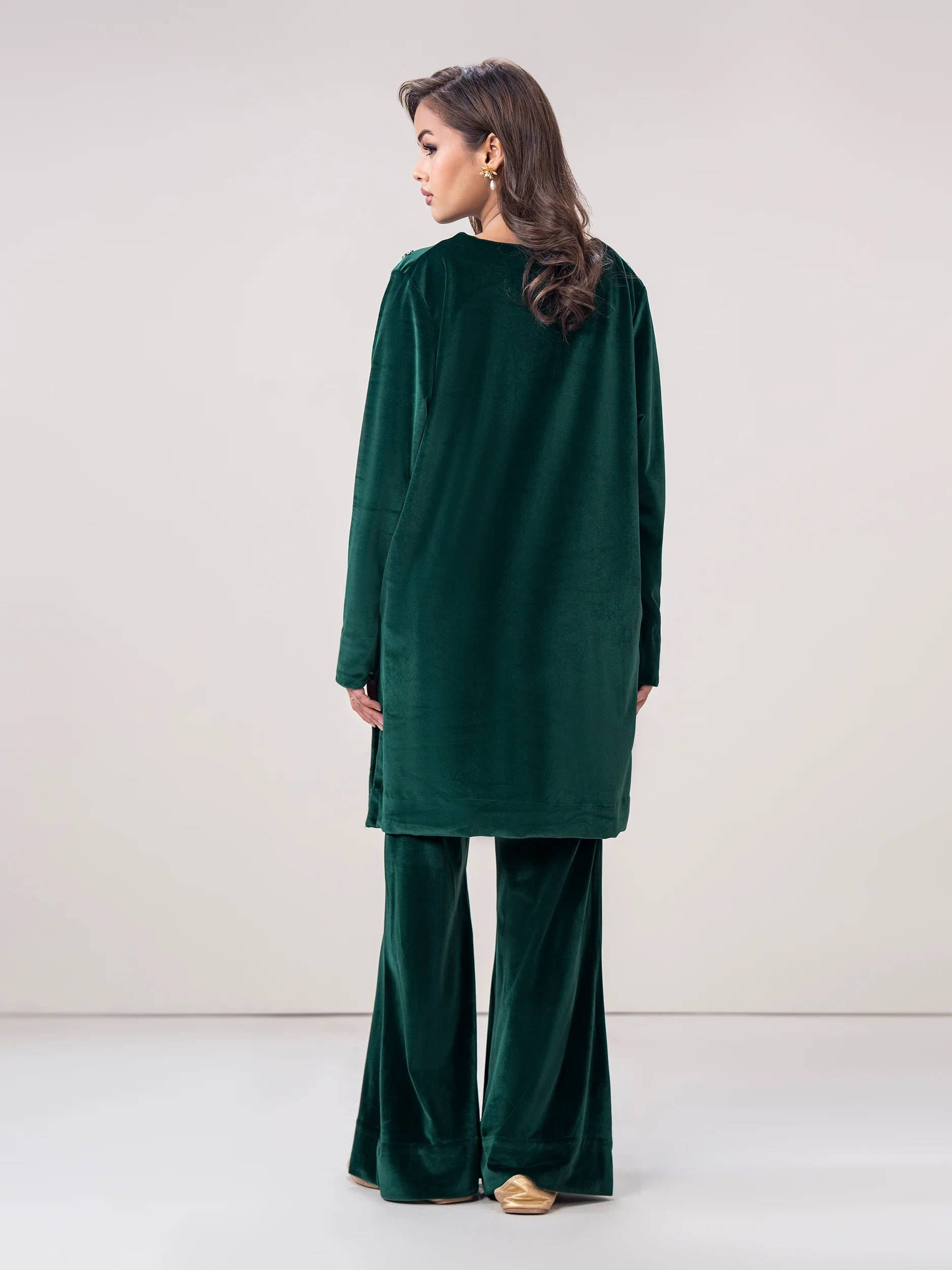 Velour Co-ord Set- Embroidered - Image 3