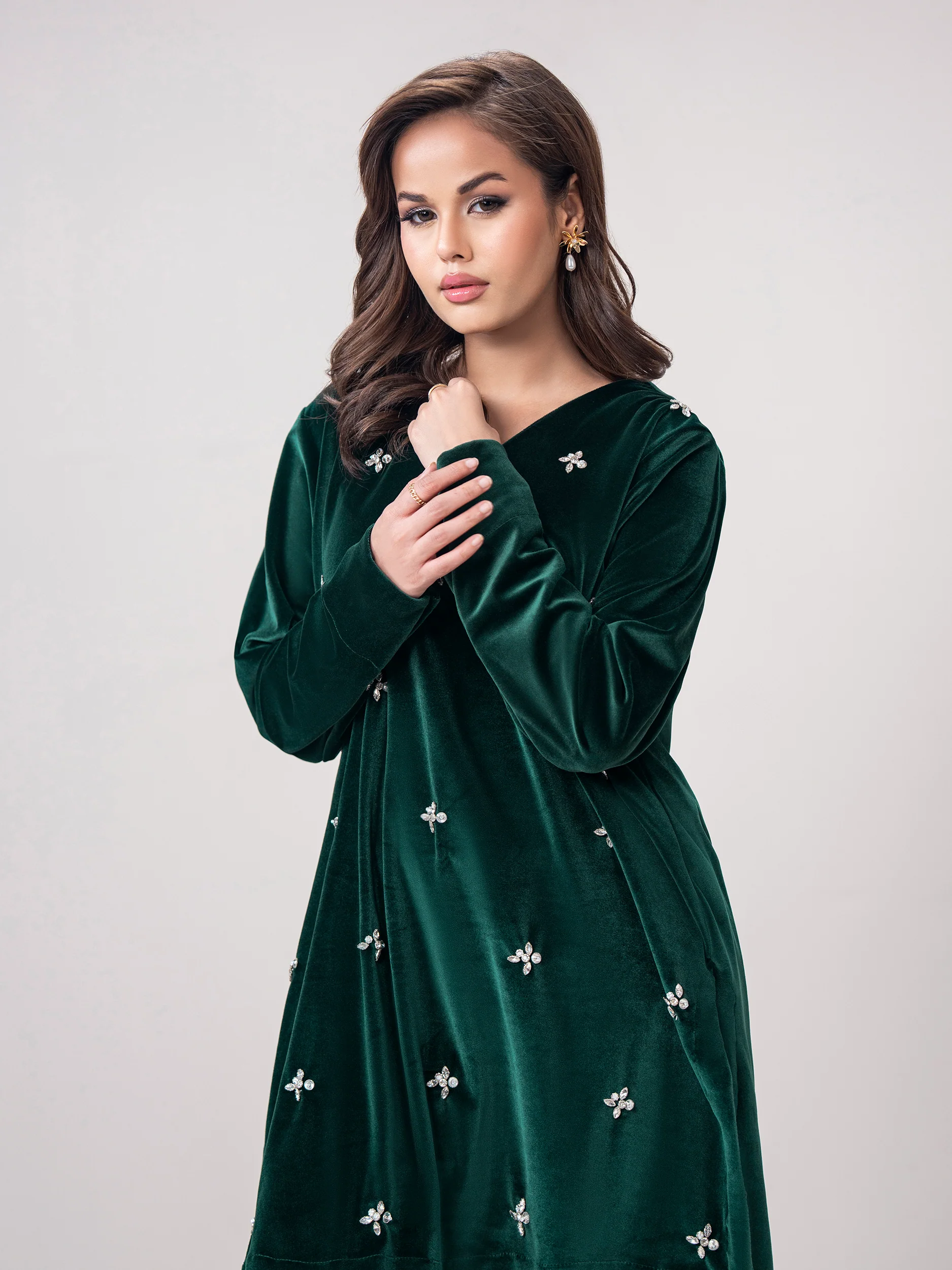 Velour Co-ord Set- Embroidered - Image 5