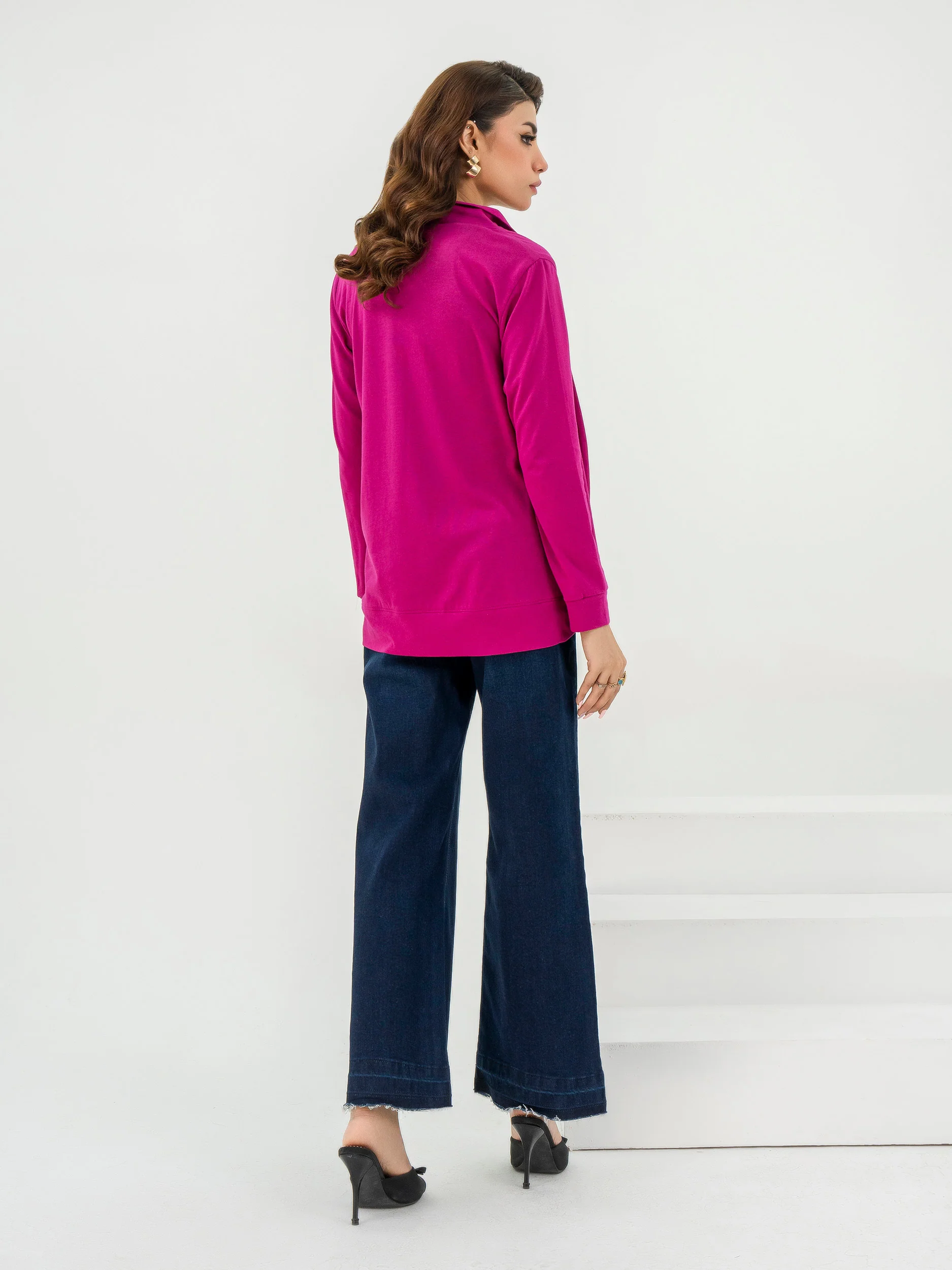 Dyed Jersey Cardigan - Image 5