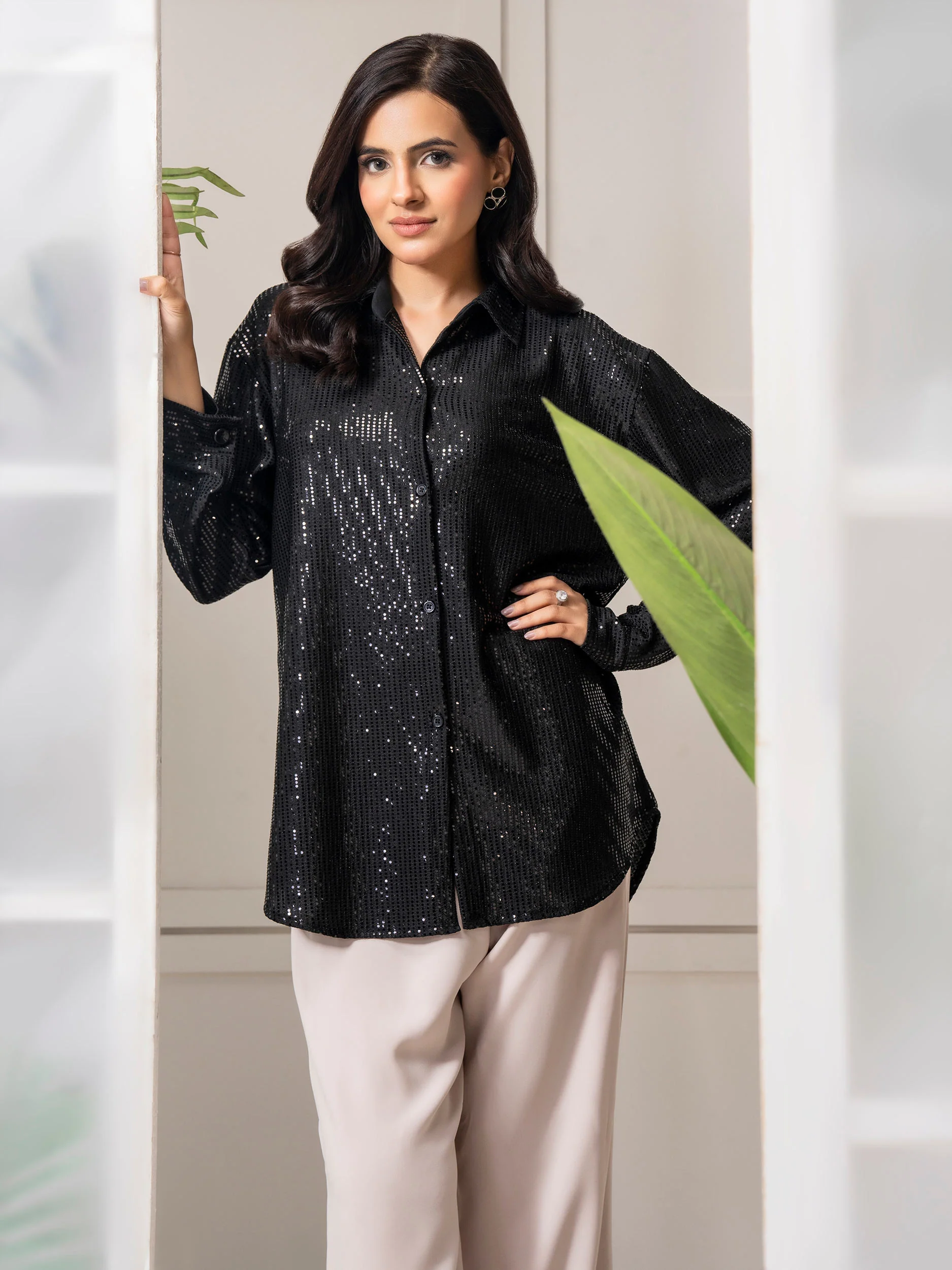 Embellished Jersey Top - Image 2