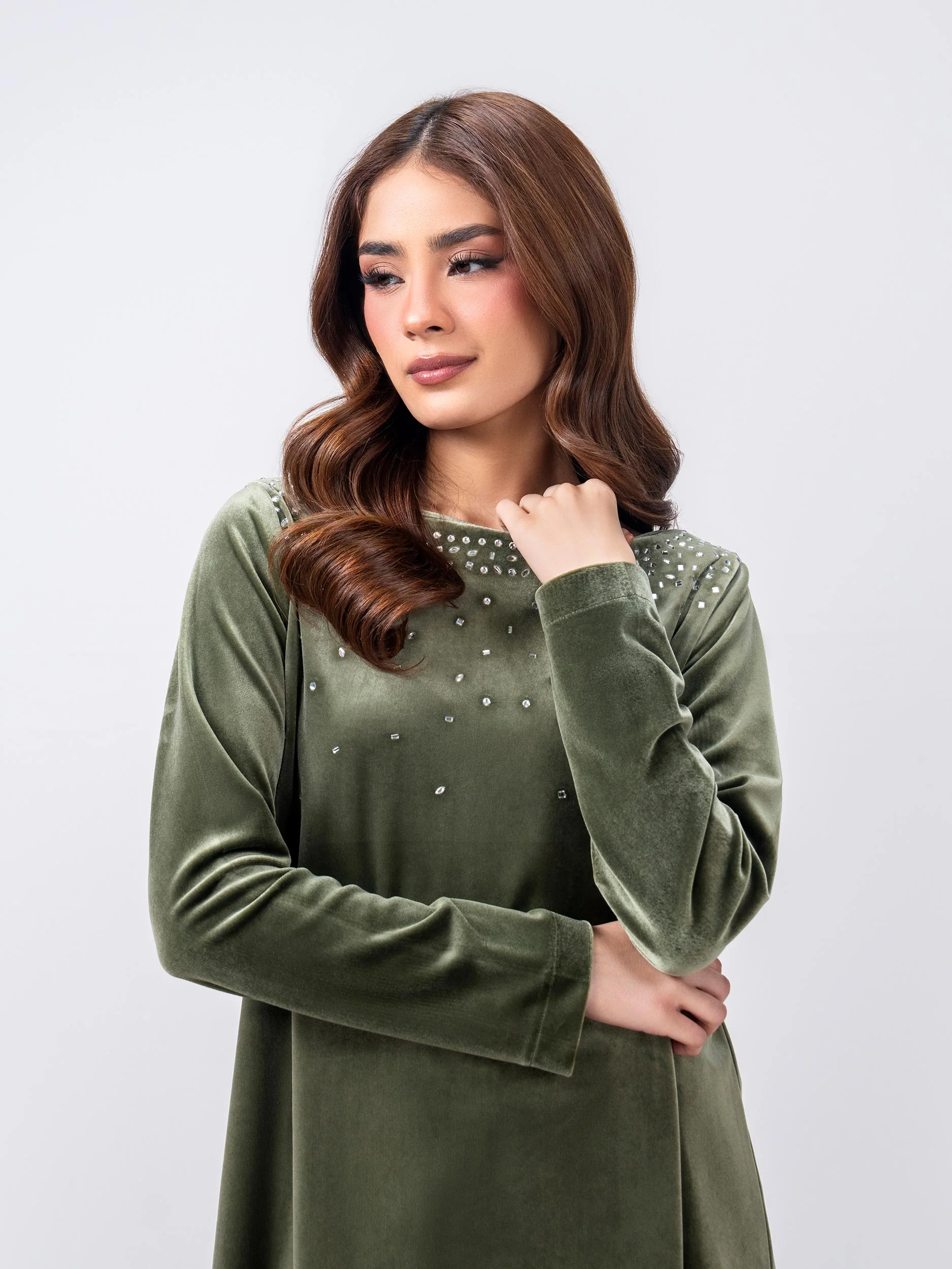 Velour Co-ord Set- Embellished - Image 6