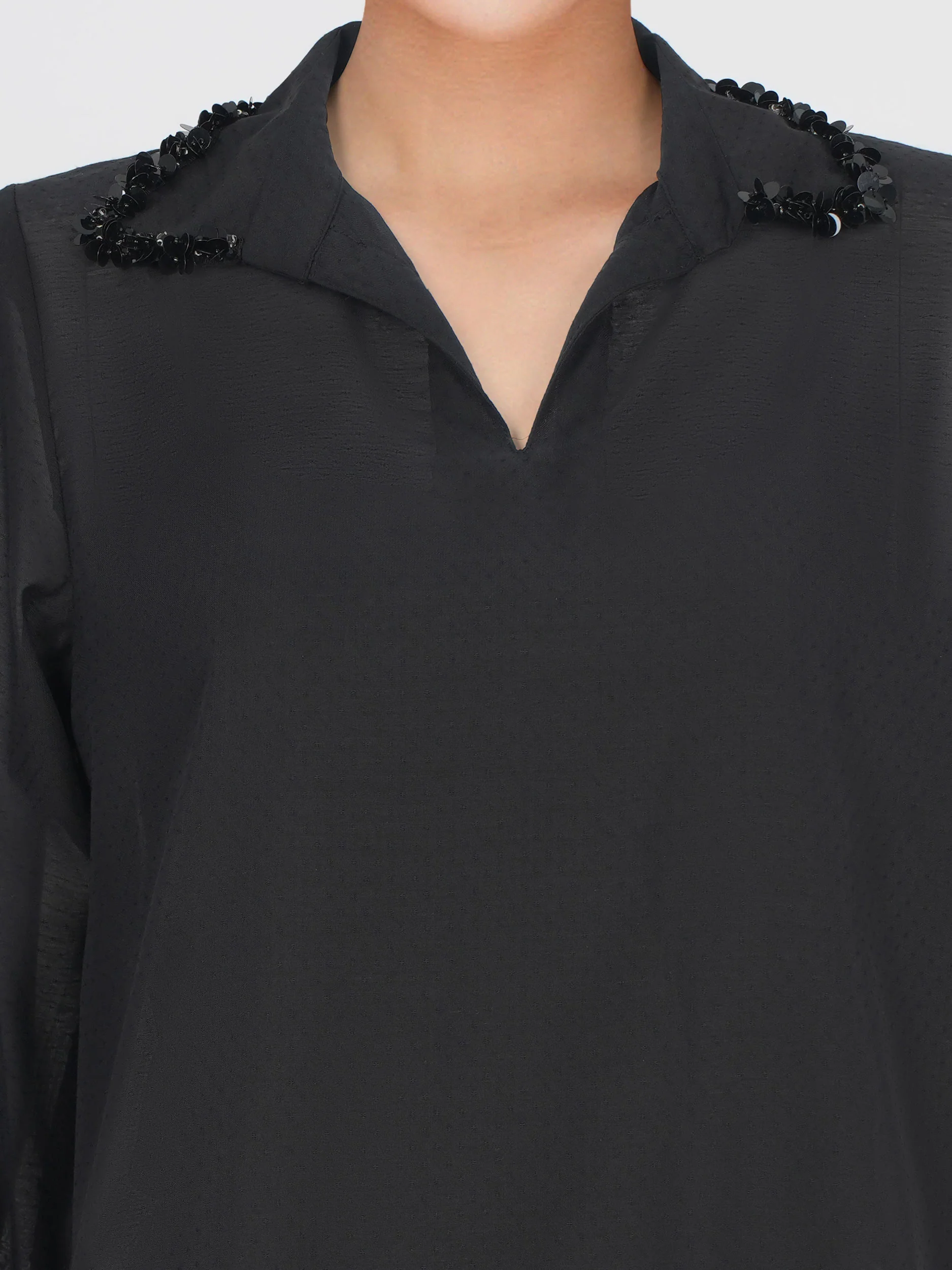 Self Jacquard Top- Embroidered - Image 4