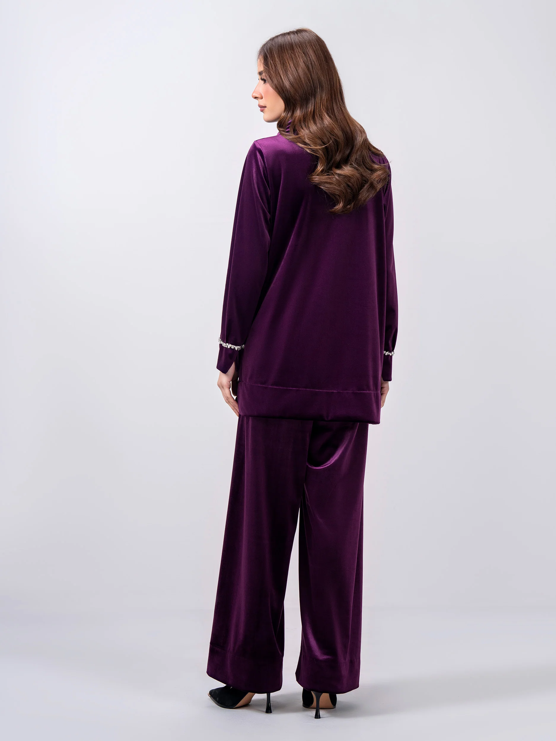 Velour Co-ord Set- Embellished - Image 3