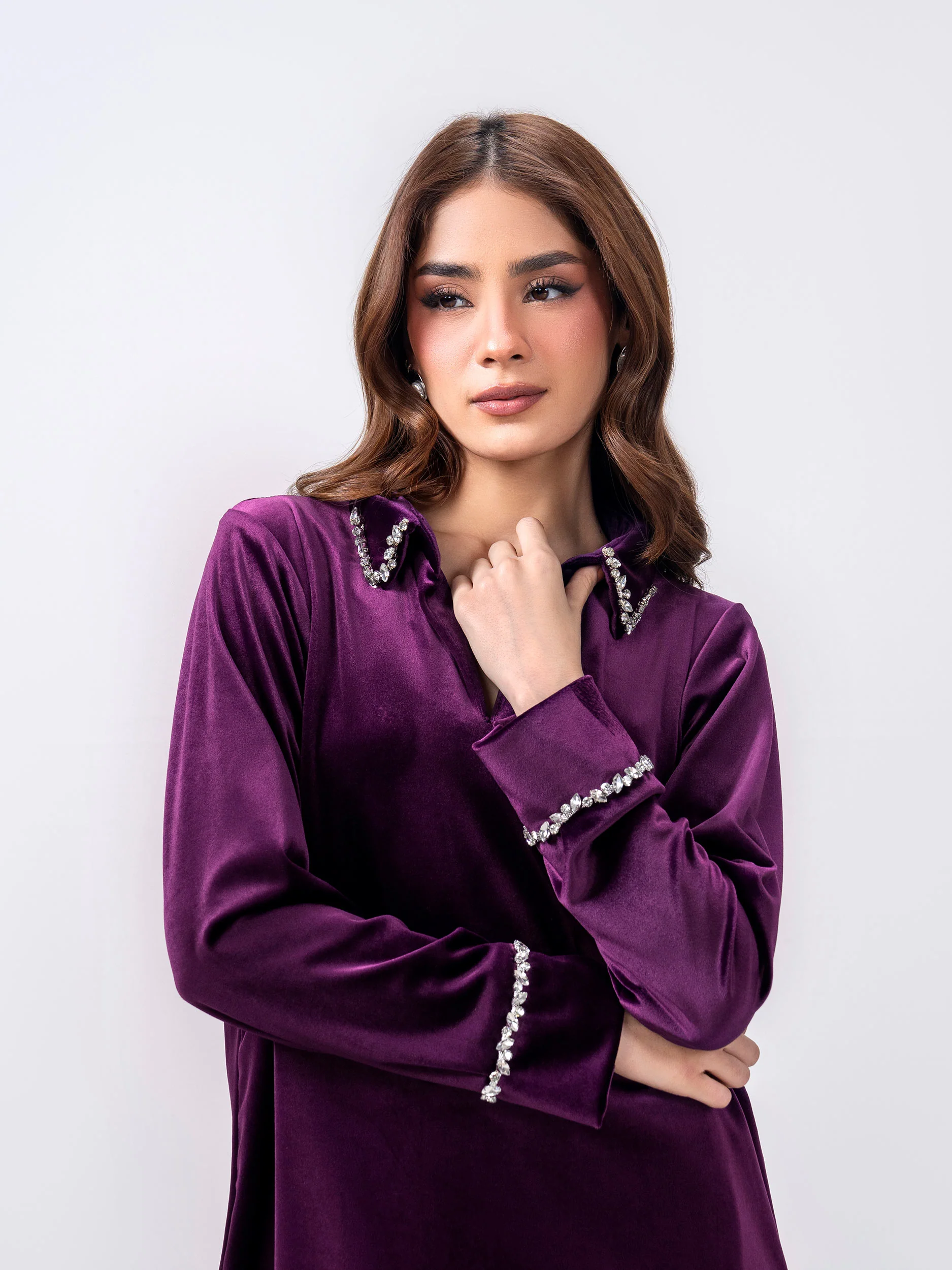 Velour Co-ord Set- Embellished - Image 6