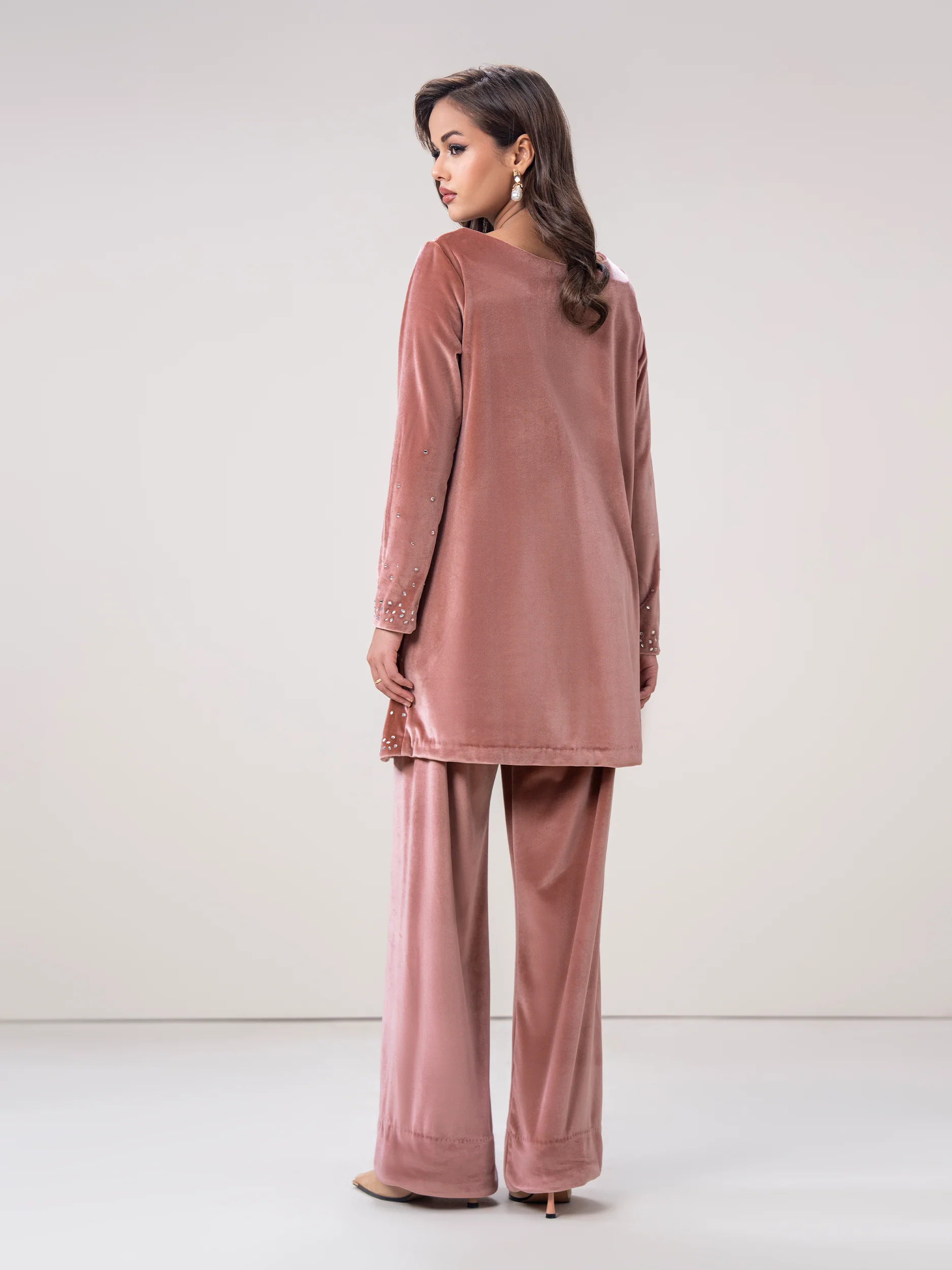 Velour Co-ord Set- Embroidered - Image 3